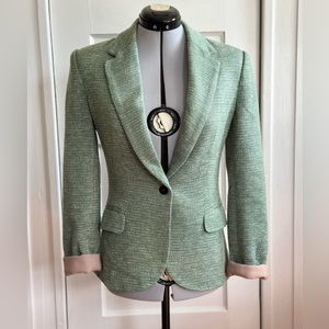 Green Knit Anthropologie Blazer
